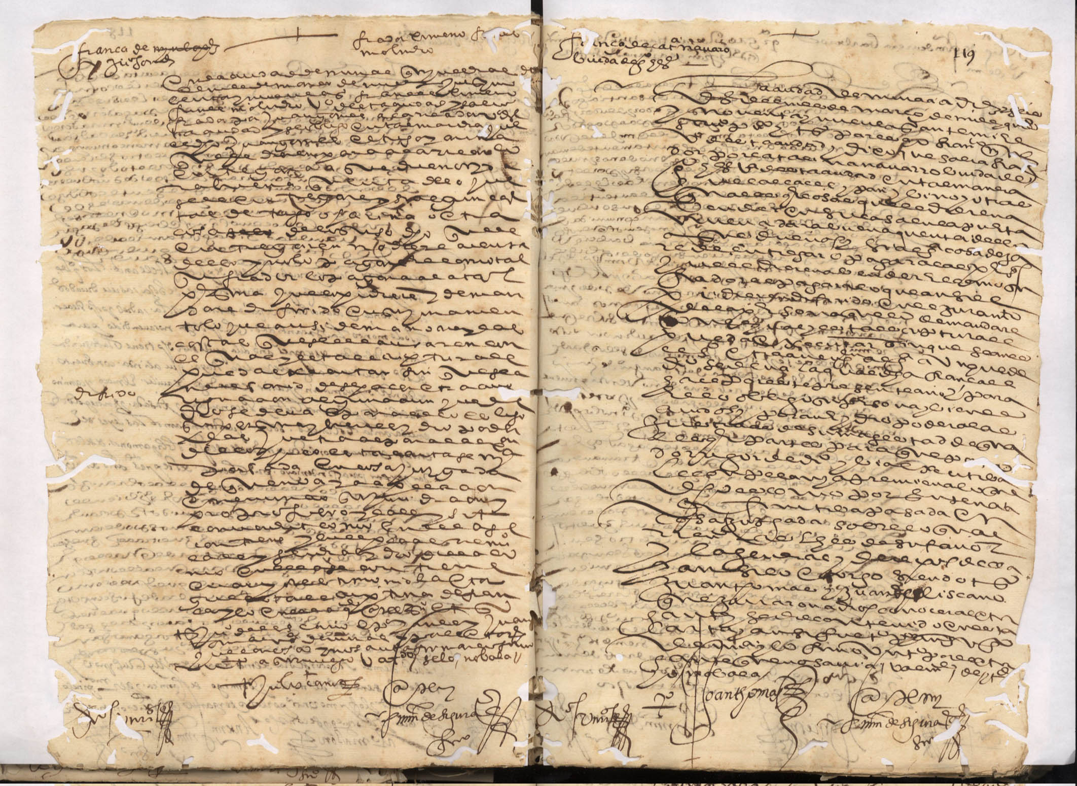 Registro de Martín de Segura, Murcia. Año 1599.